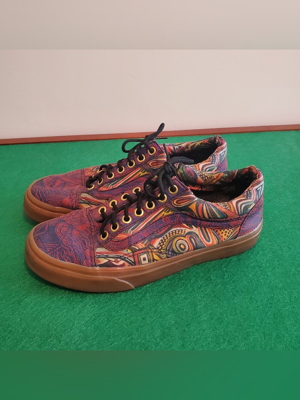VANS Gallery X Zio Ziegler Old Skool Limited Rare Psychedelic Shoes M7 W8.5